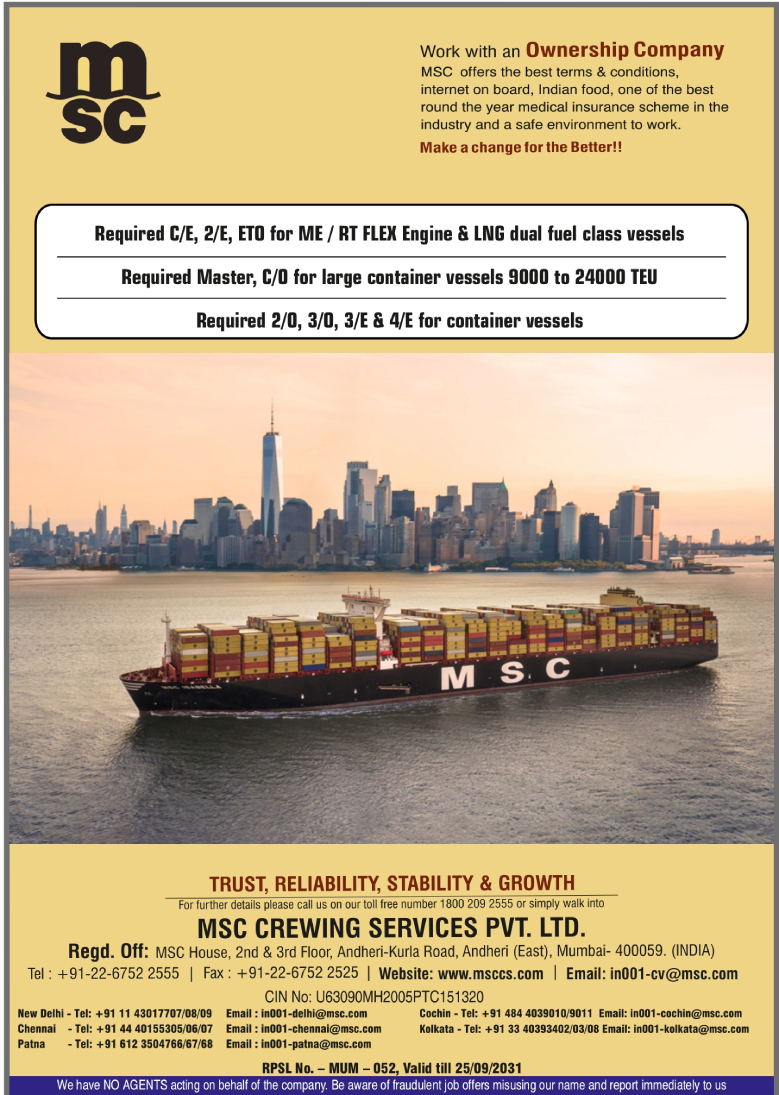 msc crewing